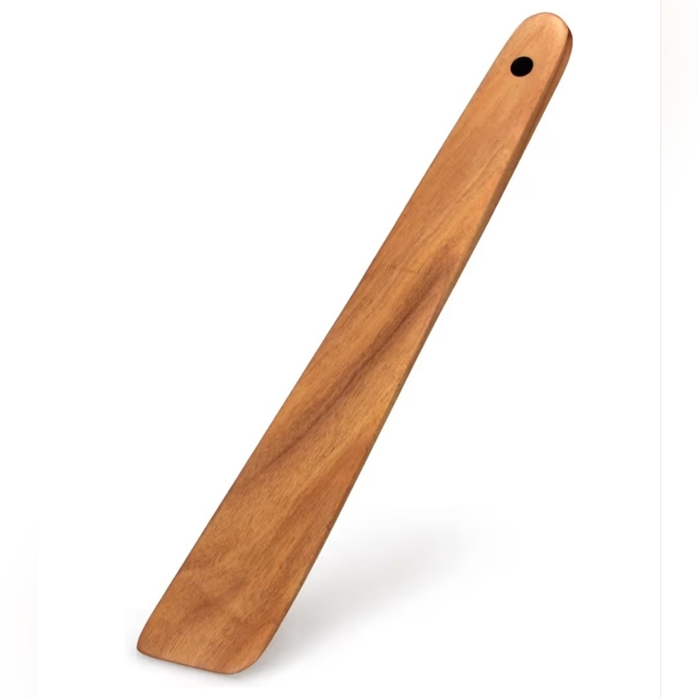12” Teak Wood Spatula – Natural Non-Toxic Cooking Utensil Flat Scraper